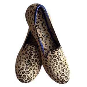 Rothy’s Leopard Cheetah Print Slip-On Classic Loafers Shoes, Size 10